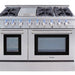 THOR 48" Professional Dual Fuel Range in Stainless Steel, HRD4803U - Farmhouse Kitchen and Bath