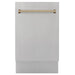 ZLINE Autograph 18" Dishwasher Stainless Door, Black DWVZ-304-18 - Farmhouse Kitchen and Bath