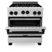ZLINE 30" Autograph Gas Range Gas, DuraSnow, RGSZ-SN-30-MB - Farmhouse Kitchen and Bath