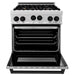 ZLINE 30" Autograph Gas Range Gas, DuraSnow, RGSZ-SN-30-MB - Farmhouse Kitchen and Bath