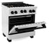 ZLINE 30" Autograph Gas Range Gas, DuraSnow, RGSZ-SN-30-MB - Farmhouse Kitchen and Bath