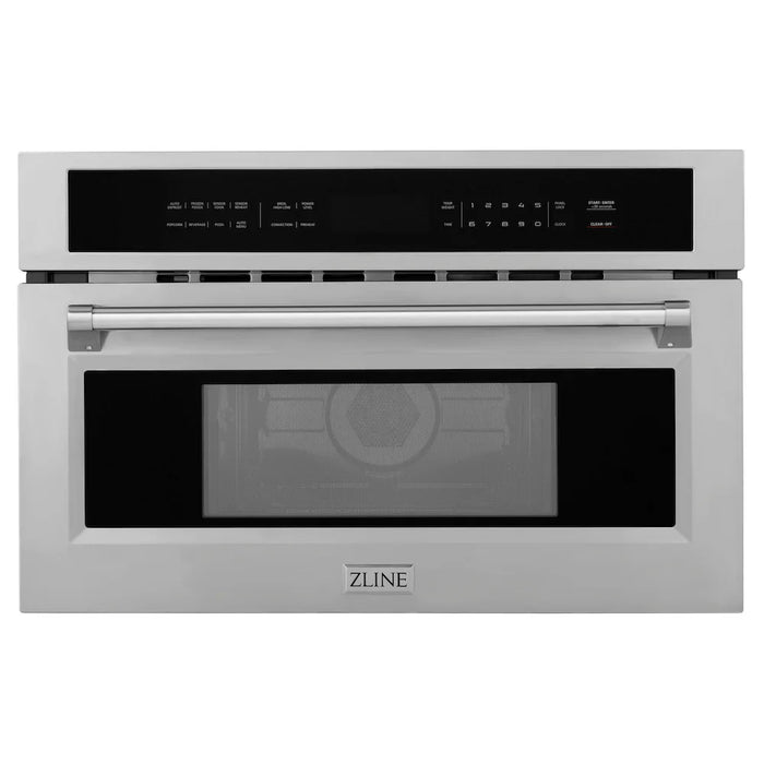 ZLINE Kitchen Package Refrigerator, Rangetop, Wall Oven, Microwave 4KPR-RT36-MWAWS09K