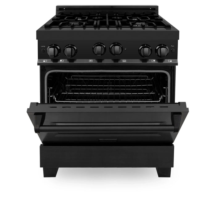 ZLINE 30" Bundled Range, Range Hood, Microwave, 3KP-RGBRH30-MW09K