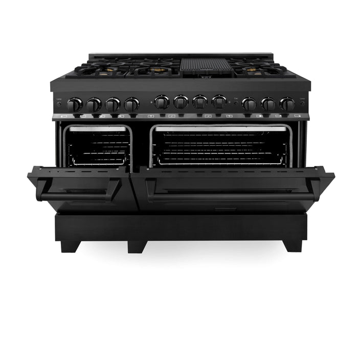 ZLINE 48" Range with Gas Stove and Gas Oven, Stainless Steel, RGB-48 - Farmhouse Kitchen and Bath