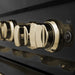 ZLINE 36" Autograph Gas Range, Black Stainless, Gold Accents, RGBZ-36-G - Farmhouse Kitchen and Bath