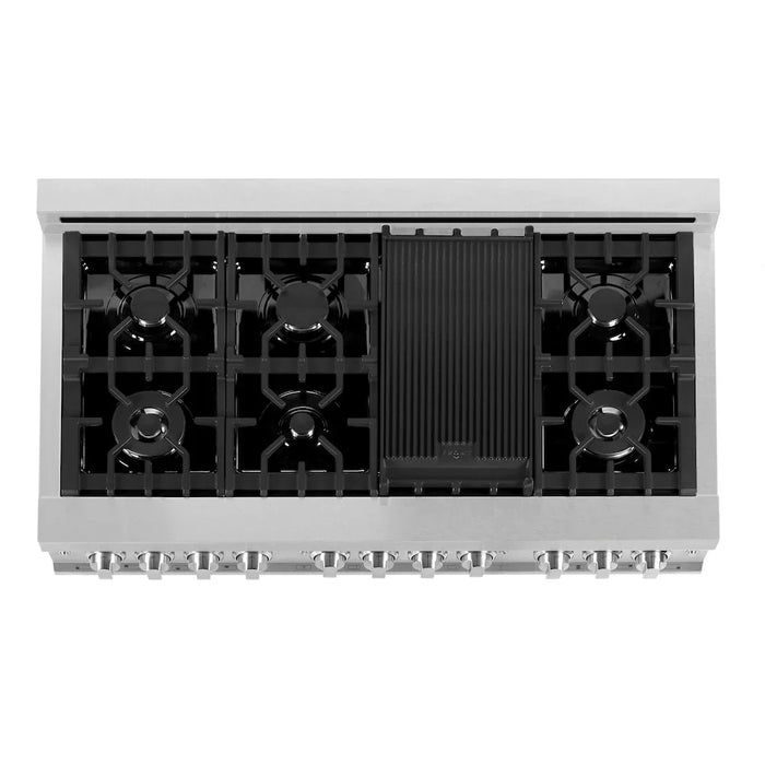 ZLINE 48" Bundle Range RAS-BLM-48 & Range Hood 8654BLM-48, 2KP-RASBLMRH4809K
