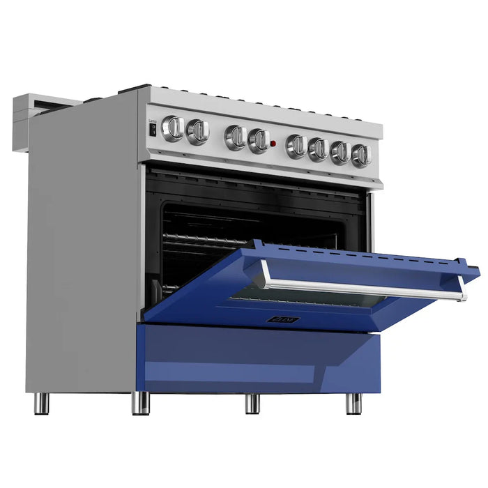 ZLINE 36" Bundle Range RAS-BM-36 & Range Hood 8654BM-36, 2KP-RASBMRH3609K