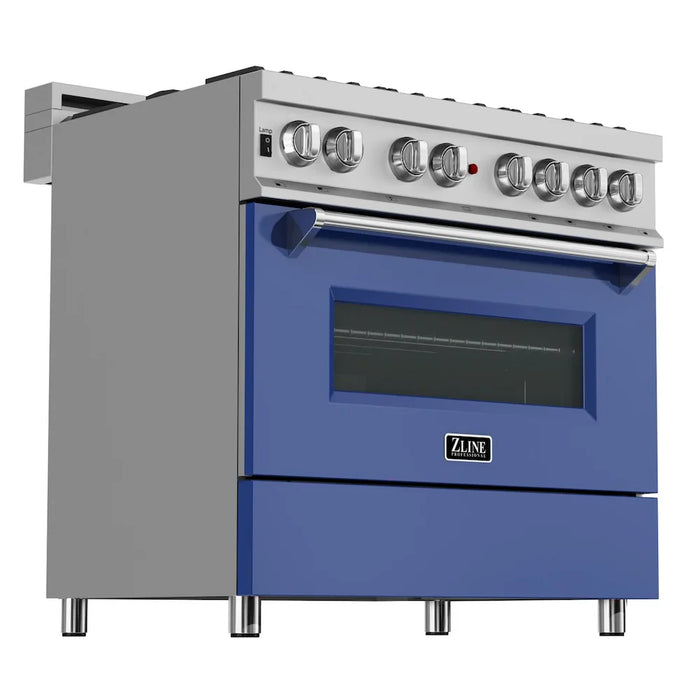 ZLINE 36" Bundle Range RAS-BM-36 & Range Hood 8654BM-36, 2KP-RASBMRH3609K