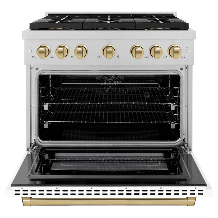 ZLINE 36" Paramount Dual Fuel Range DuoPro™ Cooktop, Electric Convection Oven PSDRSZ-WM-36-CB09K