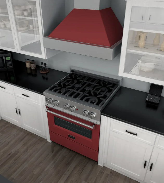 ZLINE 30" Bundle Range RAS-RM-30 & Range Hood 8654RM-30, 2KP-RASRMRH3009K