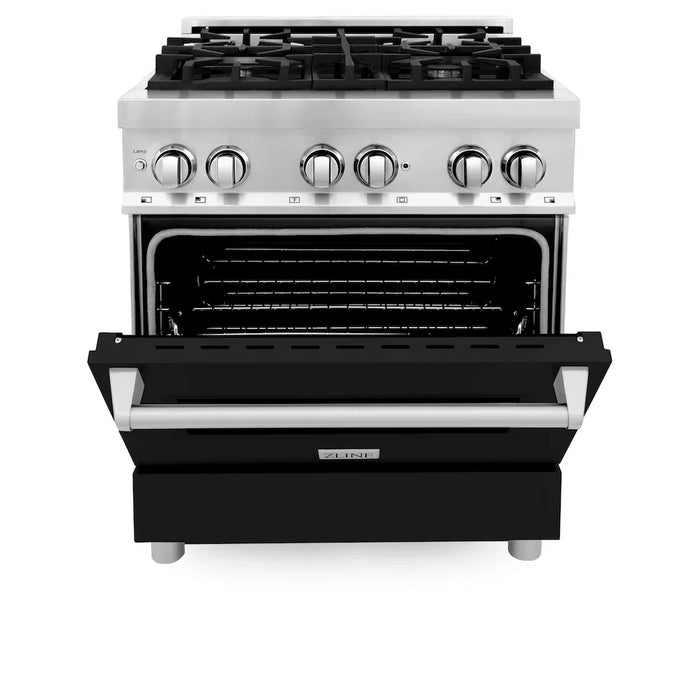 ZLINE 30" Bundle Range RA-BLM-30 &  Wall Range Hood KB-30, 2KP-RABLMRH3009K