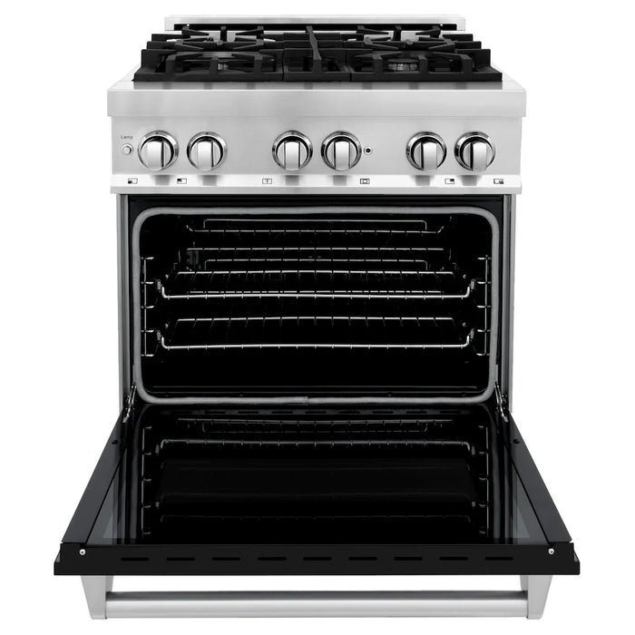 ZLINE 30" Bundle Range RA-BLM-30 &  Wall Range Hood KB-30, 2KP-RABLMRH3009K