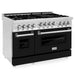 ZLINE 48" Gas On Gas Range In DuraSnow Stainless Steel, RGS-BLM-48 - Farmhouse Kitchen and Bath