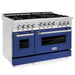 ZLINE 48" Gas On Gas Range In DuraSnow Stainless Steel, RGS-BM-48 - Farmhouse Kitchen and Bath
