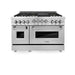 ZLINE 48" Range with Gas Stove and Gas Oven, Stainless Steel, RG-BR-48 - Farmhouse Kitchen and Bath