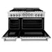 ZLINE 48" Range with Gas Stove and Gas Oven, Stainless Steel, RG48 - Farmhouse Kitchen and Bath
