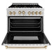 ZLINE 36" Autograph Edition Gas Range, Gas Oven DuraSnow, RGSZ-SN-36-G - Farmhouse Kitchen and Bath