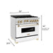 ZLINE 36" Autograph Edition, Gas Range, White Door, RGZ-WM-36-G - Farmhouse Kitchen and Bath
