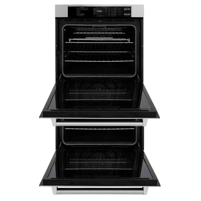 ZLINE Kitchen Package Refrigerator, Rangetop, Rangehood, Wall Oven, 4KPR-RTRH48-AWD09K