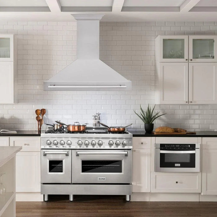 ZLINE 48" Autograph Stainless Black Wall Range Hood, 8654STX-BLM-4809K