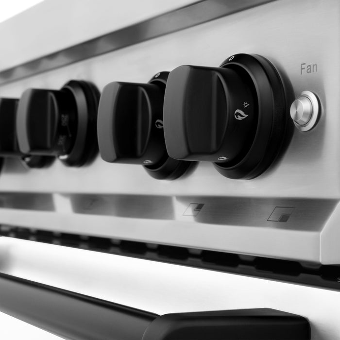ZLINE 36" Autograph Edition, Range Gas Stove and Gas Oven, RGZ-WM-36-MB - Farmhouse Kitchen and Bath