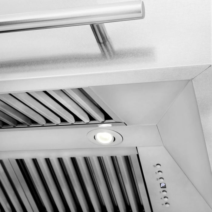 ZLINE 48" Autograph DuraSnow Stainless Wall Range Hood 8654SNX-BM-4809K