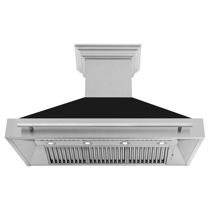 ZLINE 48" Autograph DuraSnow Black Matt Wall Range Hood 8654SNX-BLM-4809K