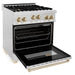 ZLINE 30" Autograph Gas Range Gas, DuraSnow, RGSZ-SN-30-G - Farmhouse Kitchen and Bath