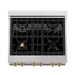 ZLINE 30" Autograph Gas Range, DuraSnow Stainless, RGSZ-SN-30-CB - Farmhouse Kitchen and Bath