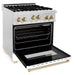 ZLINE 30" Autograph Gas Range, DuraSnow, White Door, RGSZ-WM-30-G - Farmhouse Kitchen and Bath