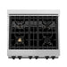 ZLINE 30" Autograph Gas Range Gas, DuraSnow, RGSZ-SN-30-MB - Farmhouse Kitchen and Bath