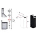 ZLINE 1 - 36" Chimney Extension, 9' - 10' Ceiling, 1PCEXT - BSKBN - Farmhouse Kitchen and Bath