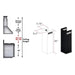 ZLINE 1 - 36 in. Chimney Extension for 9 ft. to 10 ft. Ceilings ,1PCEXT - BS655N - Farmhouse Kitchen and Bath