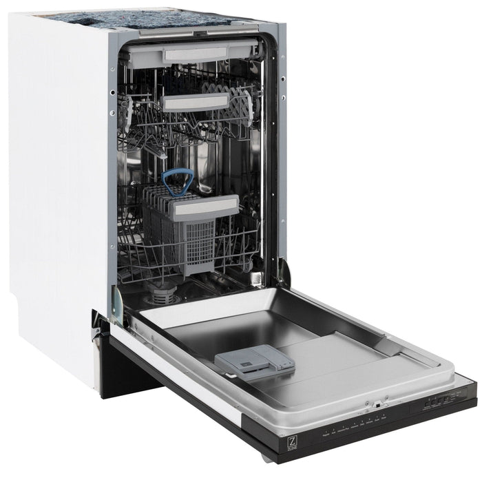 ZLINE 18" Dishwasher in Black matt panel, Stainless Tub, DWV - BLM - 18 - Farmhouse Kitchen and Bath