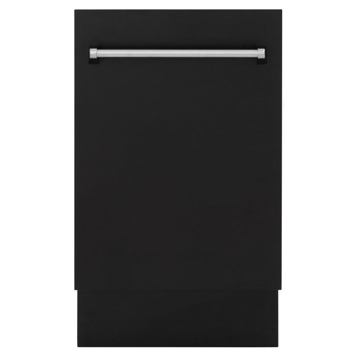 ZLINE 18" Dishwasher in Black matt panel, Stainless Tub, DWV - BLM - 18 - Farmhouse Kitchen and Bath