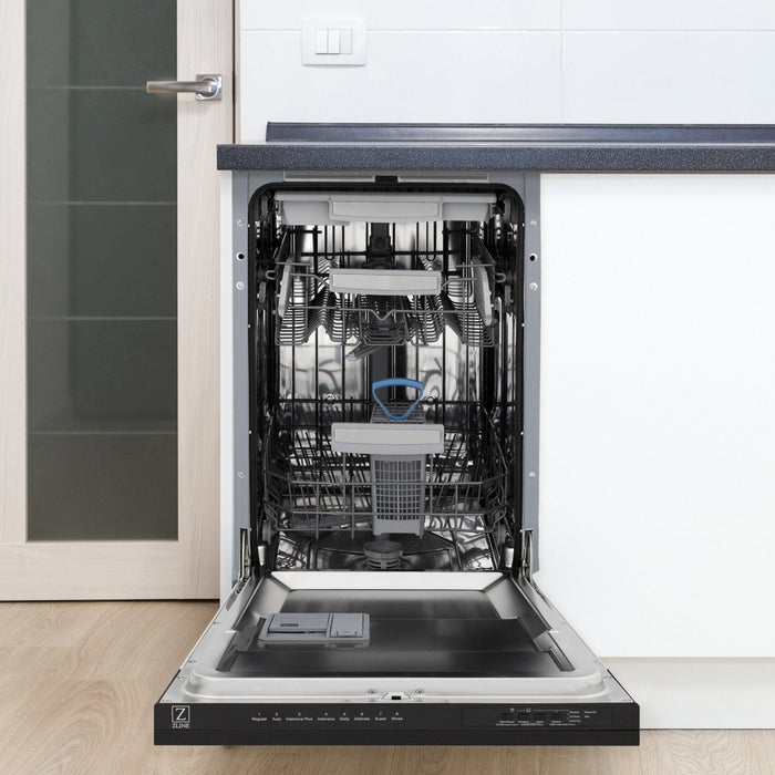 ZLINE 18" Dishwasher in Black matt panel, Stainless Tub, DWV - BLM - 18 - Farmhouse Kitchen and Bath
