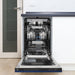 ZLINE 18" Dishwasher in Blue gloss panel, Stainless Tub, DWV - BG - 18 - Farmhouse Kitchen and Bath