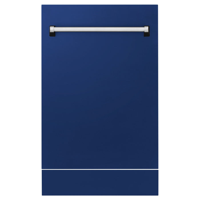 ZLINE 18" Dishwasher in Blue gloss panel, Stainless Tub, DWV - BG - 18 - Farmhouse Kitchen and Bath
