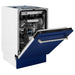 ZLINE 18" Dishwasher in Blue gloss panel, Stainless Tub, DWV - BG - 18 - Farmhouse Kitchen and Bath