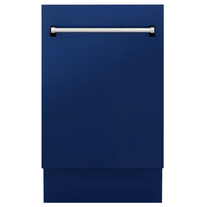 ZLINE 18" Dishwasher in Blue gloss panel, Stainless Tub, DWV - BG - 18 - Farmhouse Kitchen and Bath