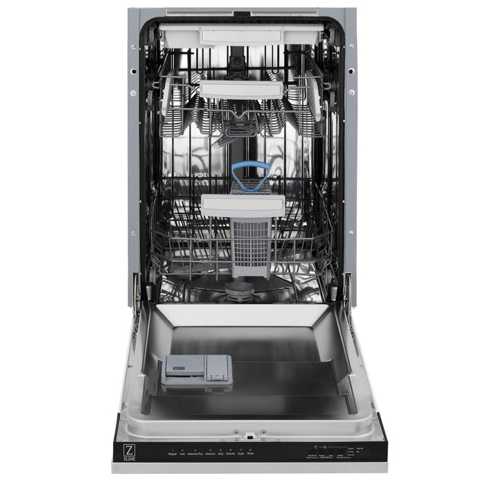 ZLINE 18" Dishwasher in Custom Panel Ready, Stainless Tub, DWV - 304 - 18 - Farmhouse Kitchen and Bath