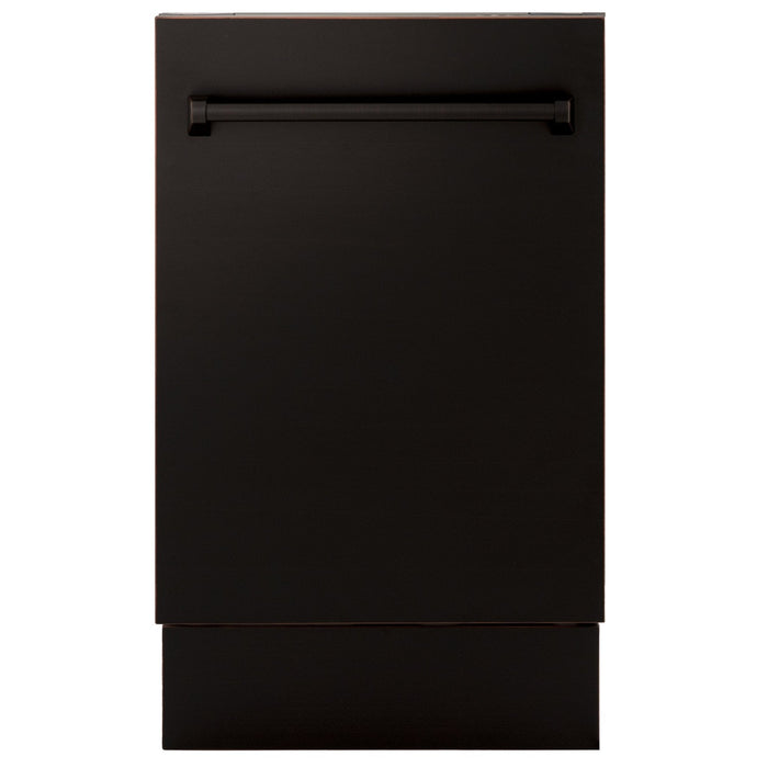ZLINE 18" Dishwasher, Oil Rubbed Bronze panel, Stainless Tub, DWV - ORB - 18 - Farmhouse Kitchen and Bath