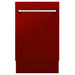 ZLINE 18" Dishwasher, Red Gloss panel, Stainless Tub, DWV - RG - 18 - Farmhouse Kitchen and Bath