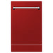 ZLINE 18" Dishwasher, Red Gloss panel, Stainless Tub, DWV - RG - 18 - Farmhouse Kitchen and Bath