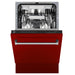 ZLINE 18" Dishwasher, Red Gloss panel, Stainless Tub, DWV - RG - 18 - Farmhouse Kitchen and Bath