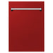 ZLINE 18" Dishwasher, Red Gloss panel, Stainless Tub, DWV - RG - 18 - Farmhouse Kitchen and Bath
