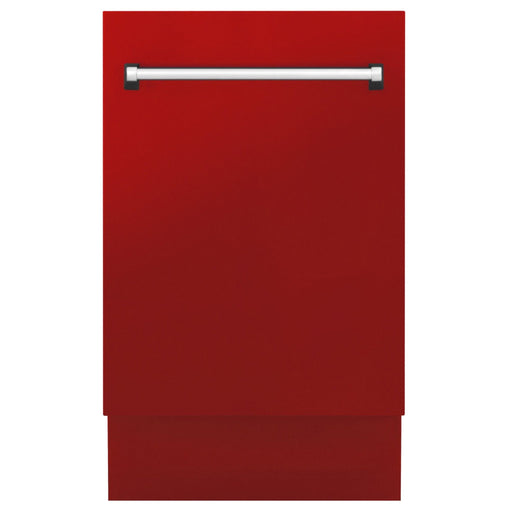 ZLINE 18" Dishwasher, Red Matt panel, Stainless Tub, DWV - RM - 18 - Farmhouse Kitchen and Bath