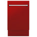 ZLINE 18" Dishwasher, Red Matt panel, Stainless Tub, DWV - RM - 18 - Farmhouse Kitchen and Bath