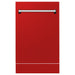 ZLINE 18" Dishwasher, Red Matt panel, Stainless Tub, DWV - RM - 18 - Farmhouse Kitchen and Bath