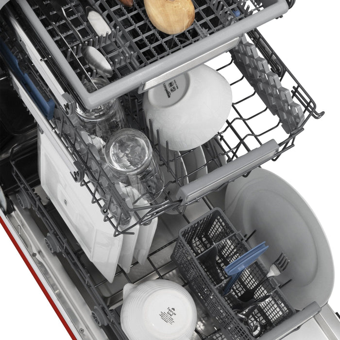 ZLINE 18" Dishwasher, Red Matt panel, Stainless Tub, DWV - RM - 18 - Farmhouse Kitchen and Bath